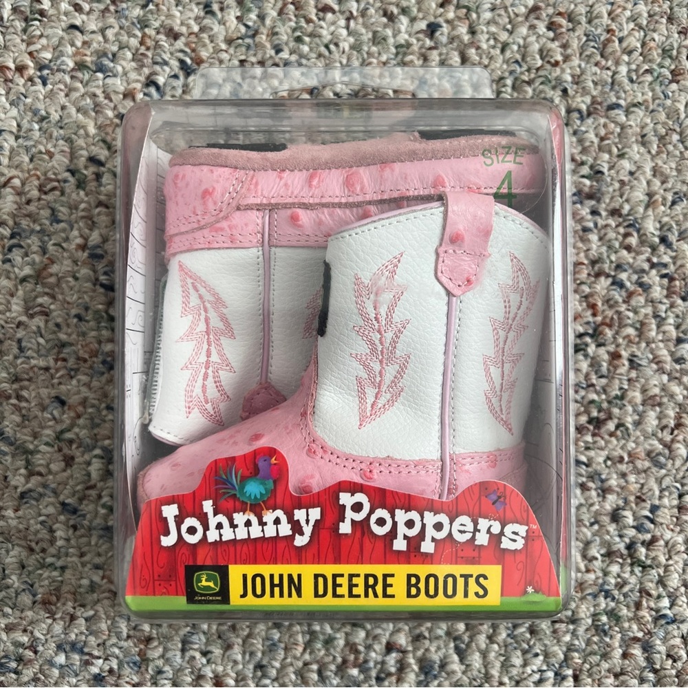 John Deere Johnny Poppers Size 4T Cowboy Boots